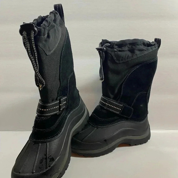 LL Bean snow boots insulted with toggle pull top and Velcro strap - Picture 1 of 12